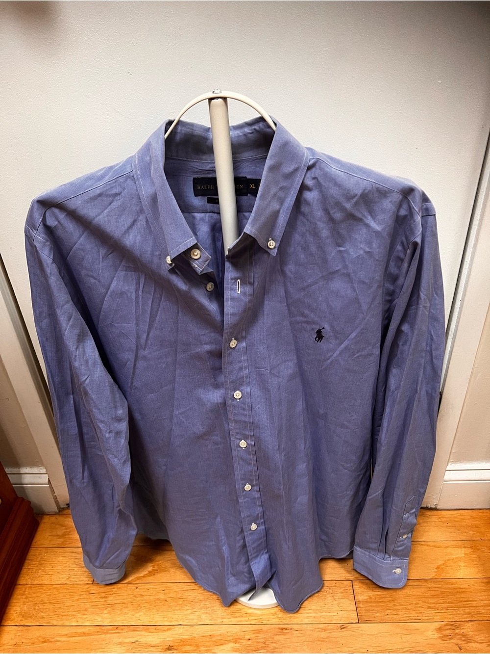 Ralph Lauren Men's Button-Down Oxford Shirt in Light Blue